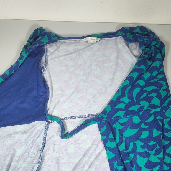 Boden Evangeline Jersey Wrap Dress Blue Pattern 2 - Picture 6 of 11